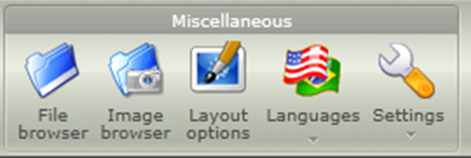 Webnode dashboard miscellaneous